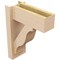 Ekena Millwork 6-in W x 14-in D x 18-in H Funston Block Rough Cedar Woodgrain TimberThane Outlooker, Primed Tan OUTUR060X14X18FST44RCPR - alternate 6